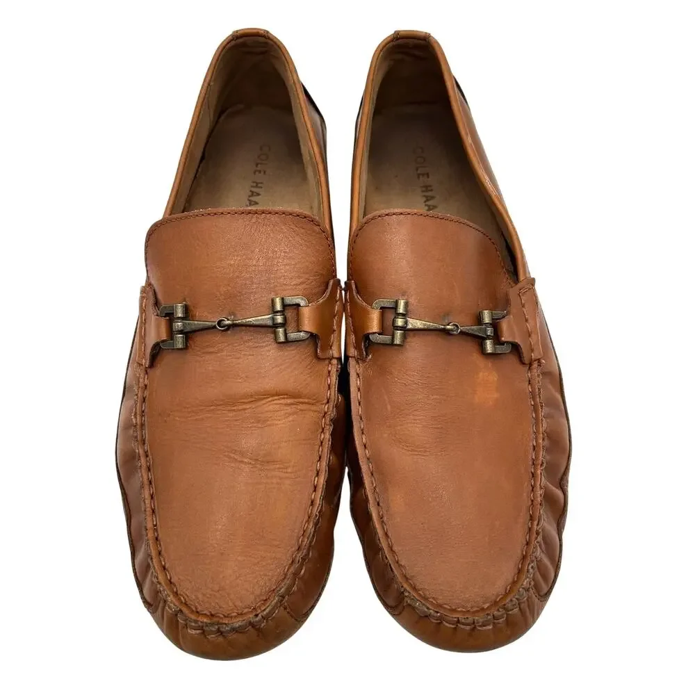 Cole Haan Wyatt Bit Driver Brown Leather Driving Loafers SIZE 13 Academia Preppy